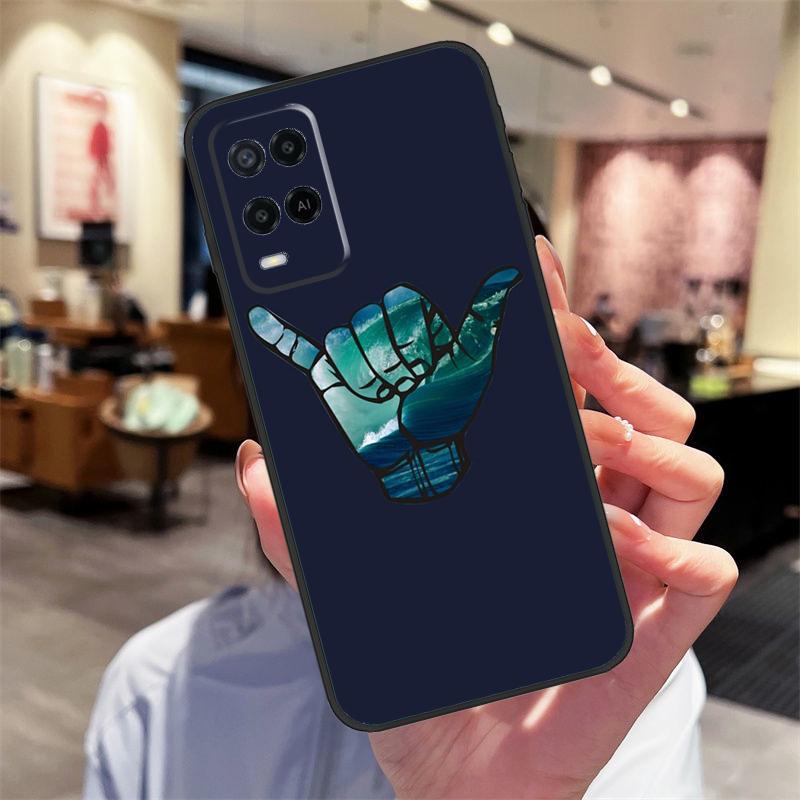 Surfer Surf Hang Loose Case For Oppo A17 A77 A80 A40 A60 A98 A78 A18 A38 A58 A16 A76 A96 A74 A94 A54 A57S A15 Cover