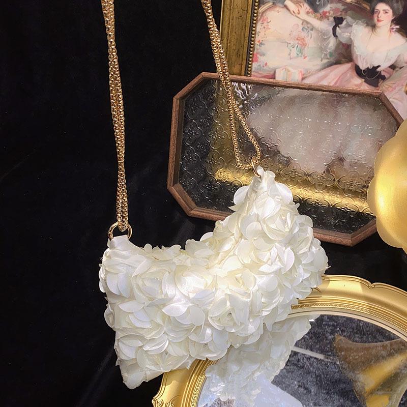 Flower Handbag Evening Bag Rose Bride Small Clutch Purse For Dress Party Handbag Wedding Wallet Women Floral Chain Lady Clutches