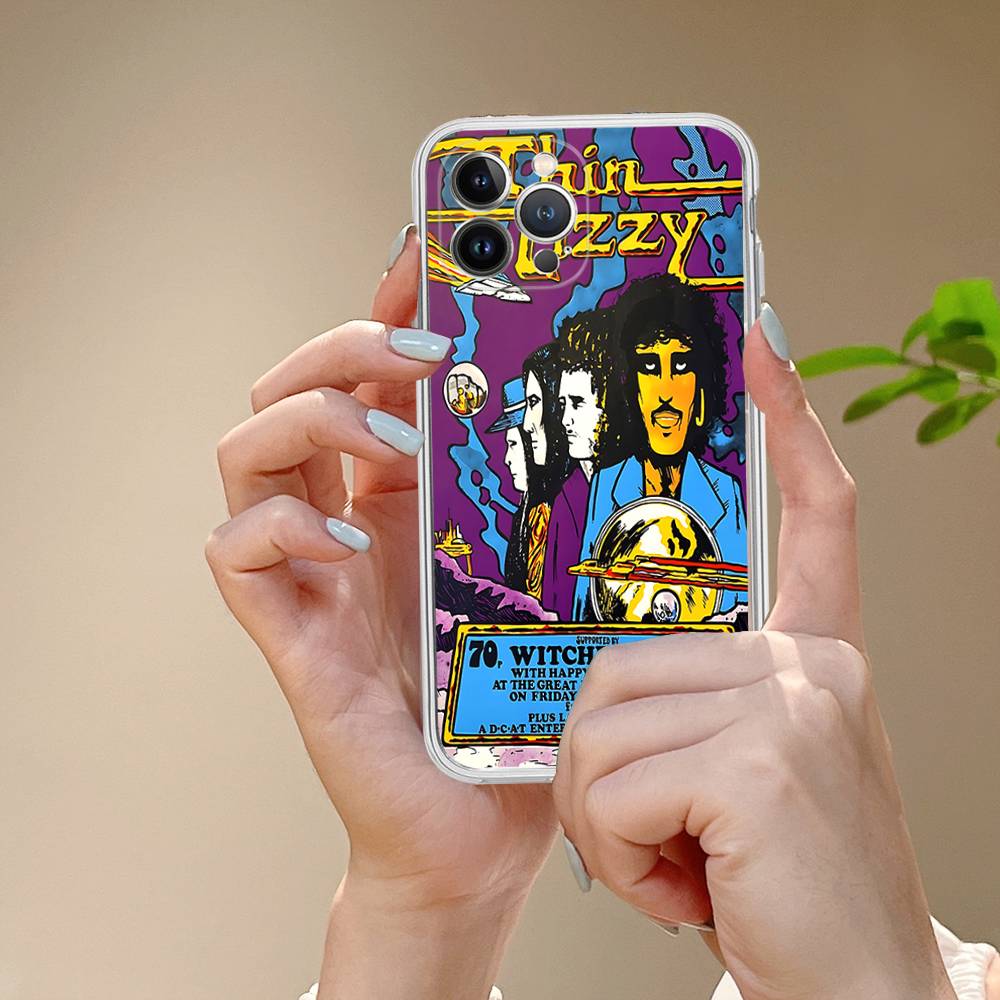 Rock Band T-Thin LizzyS Fit For IPhone 16 15 Promax Phone Case IPhone 14 11 12 High End 13 Pro Silicone
