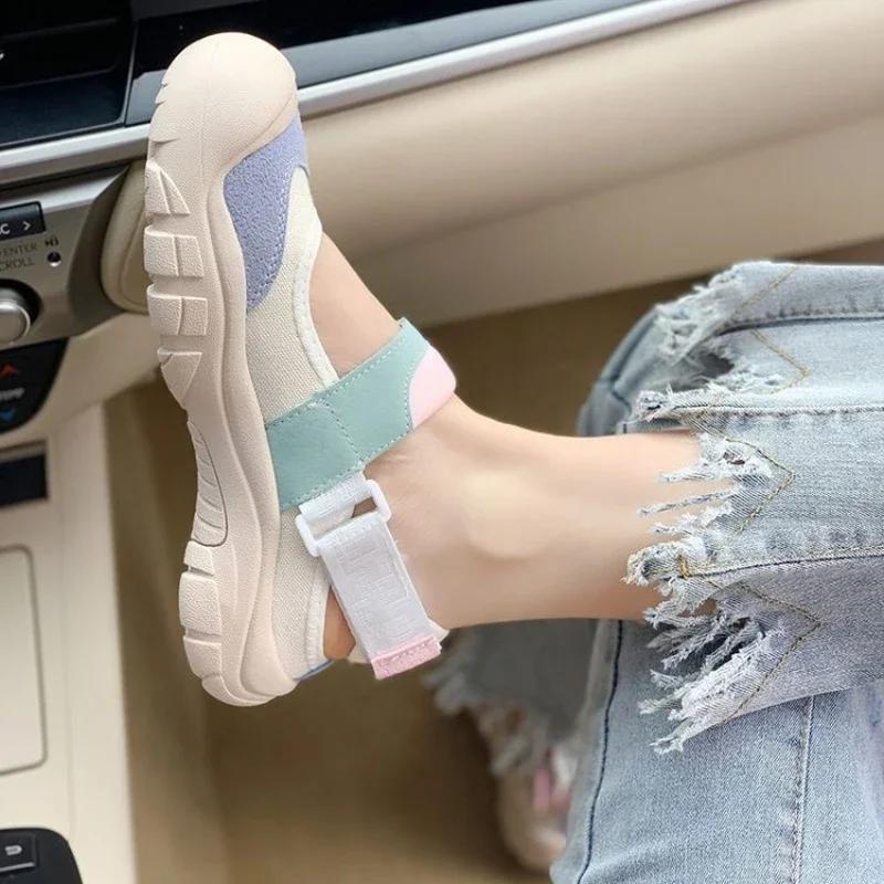 Sandals for Women,  Summer New Style, Ugly and Cute Velcro Sandals, Fashionable Thick Soled Shallow Mouth Casual Single Shoe