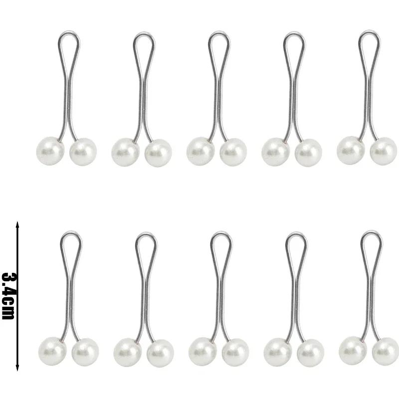 10-20pcs/lot Anti Slip Brooch Headscarf Shawl Scarf Lady Fixed Pins Scarf Hijab Clips Pearl Stylish Brooch for Women Jewelry