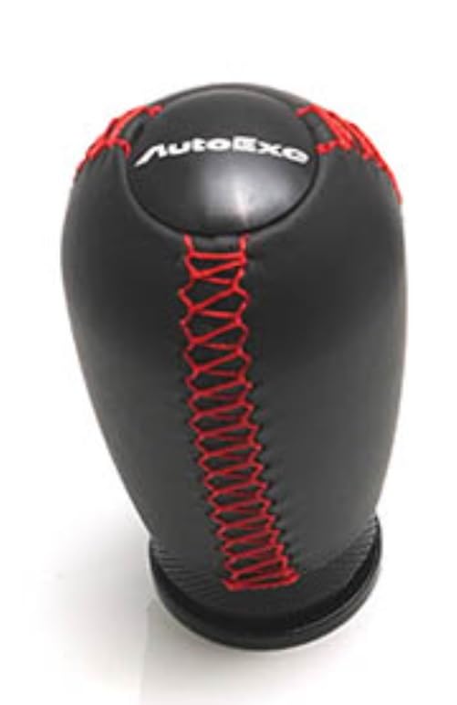 Auto Exe NDA2V9050 Кожаная Ручка Переключения Передач Шарообразной Формы Натуральная Кожа Автомобиль с МКПП Черная Строчка