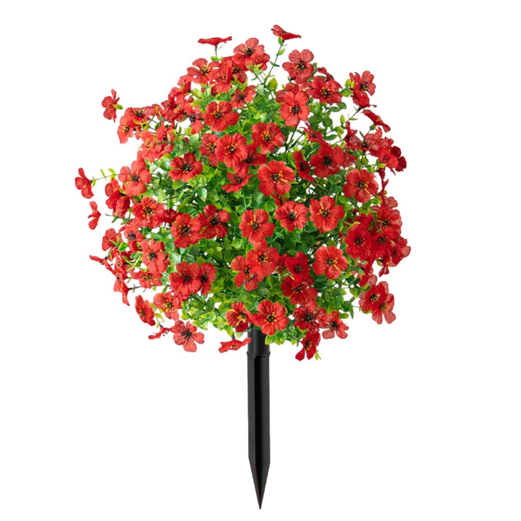 Plastic Lifelike Faux Flowers Waterproof Faux Topiary Ball Plants Easy To Clean for Garden Yard Planter Porch Spring Decoration