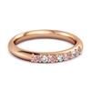 Pink CZ Eternity Stackable Women Wedding Ring  - 925 Sterling Silver Rose Gold Vermeil