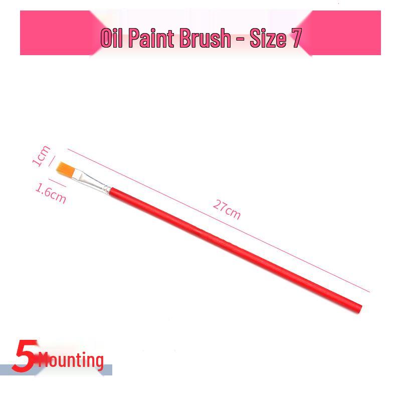 Flat Head Nylon Hair Touch-up Paint Brush for Art and Industry