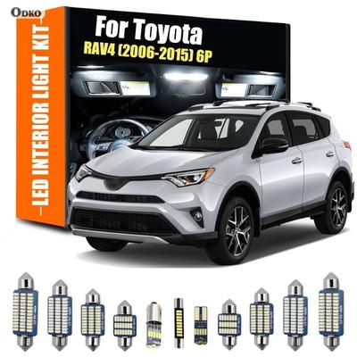 For Toyota RAV4 2006-2015 6Pcs Car LED Interior Bulb Kit Map Dome Reading Trunk Light Kit Car Lights Signal Lamp