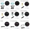 2 Inches 52mm 12V Car Gauge Water Temp Oil Temp Oil Press PSI/Bar Voltmeter Boost Gauge EGT Gauge With Sensor Fit for 12V Car