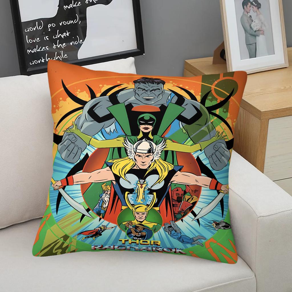 Captain America Throw Pillow With Insert Superhero Polyester Cushion For Sofa Couch Bed Kids Room Accent Pillow Marvel Fans Gift