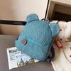 Lovely Plush Backpack Fleece Sherpa Bag Portable Children Travel Shopping Rucksack Cute Schoolbag Kids Bookbag for Women
