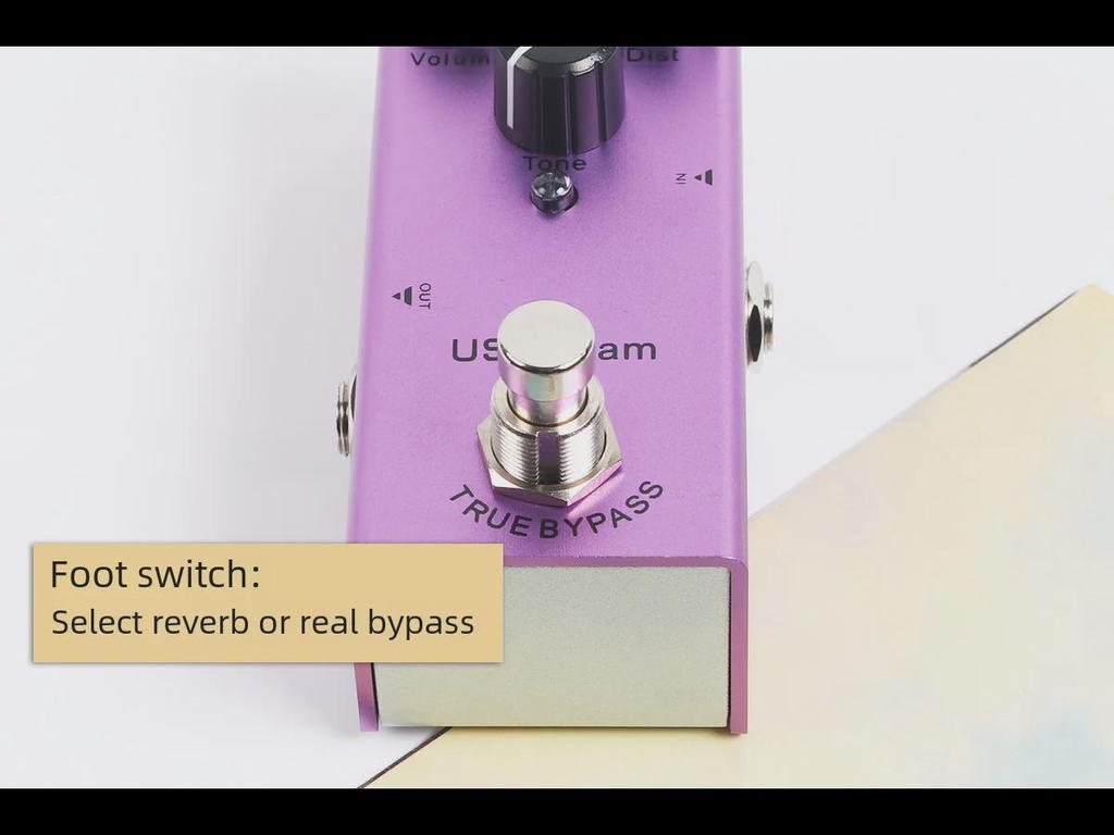 Compact Electric Guitar Effects Pedal: 10 Effects Including EQ, Distortion, Overdrive, Fuzz, Chorus, Simulation & Delay.