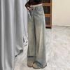 Women's High Waist Wide Leg Jeans Casual Light Blue Denim Pants Loose Trousers