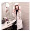 Winter long trendy knee slim fit large size fox fur collar jacket thick women's down jacket