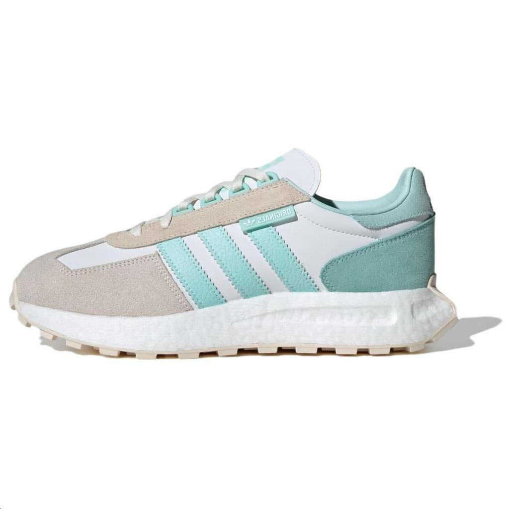 Adidas Originals Retropy Boost Leather Casual Comfortable Slip-Resistant Durable Low-Top Lifestyle Shoes Unisex Sneakers Gray White Blue IH3402