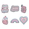 European & American Creative Cartoon Rainbow Heart Juice Box Metal Badge