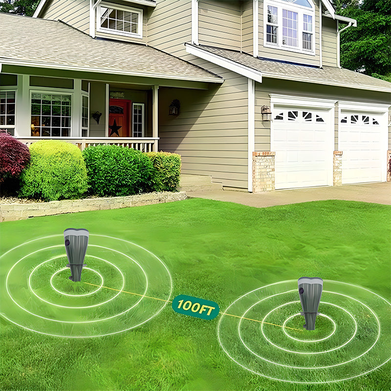 Solar Powered Mole Repellent Multifunctional Screw Shaped Repellent Vibration Gopher Repellent for Expel Mole Gopher Snake Vole