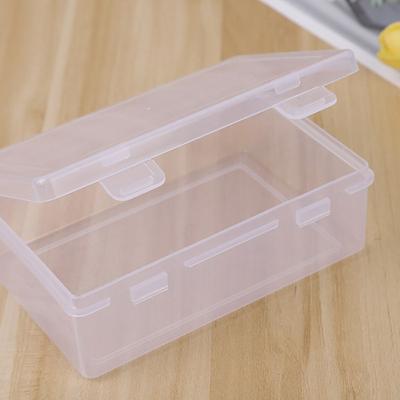 1Pcs Thickened Storage Box Transparent Rectangle Flip Box Small Medium Large Portable Plastic Case