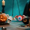 Unique Style Rearview Mirror Accessories Car Ornaments Skulls Eyeball Gothic Decoration Fun Halloween Decoration
