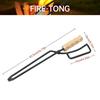 Metal Wooden Barbecue Fire Tongs Long Handle Wood Burner Fireplace  Charcoal Clip Portable Lightweight Outdoor Camping Equipment