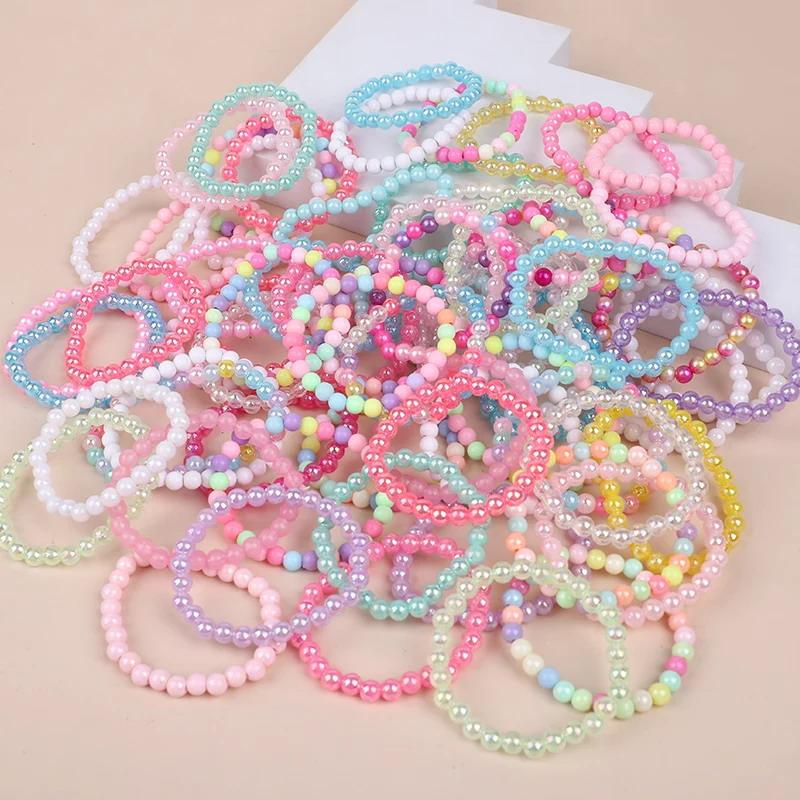 10-30Pcs Colorful Beads Bracelet Kids Girls Birthday Party Favors Goodie Pinata Filler Baby Shower Wedding Guest Treat Gifts