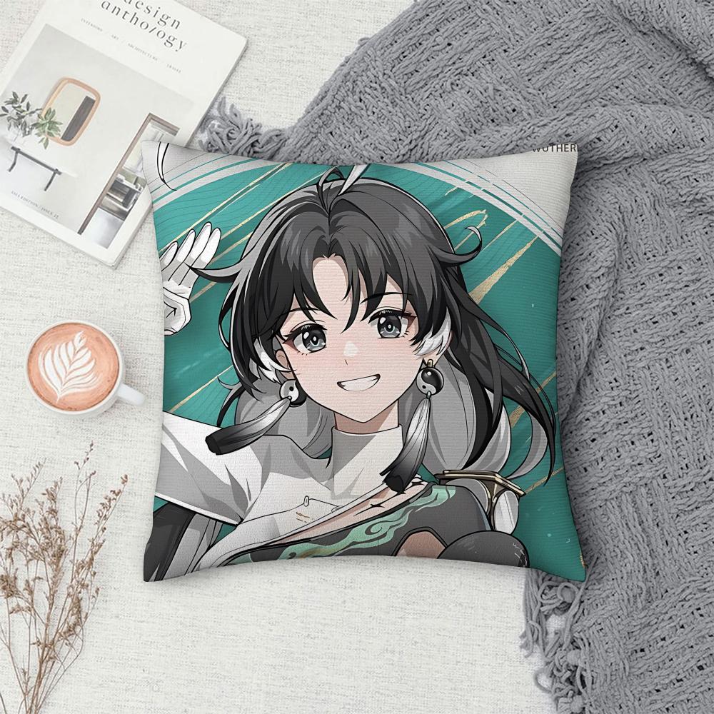 Wuthering Game Jianxin Cushion Cover Square Pillow Bedroom Sofa Leisure Comfort Living Room Home Decoration X