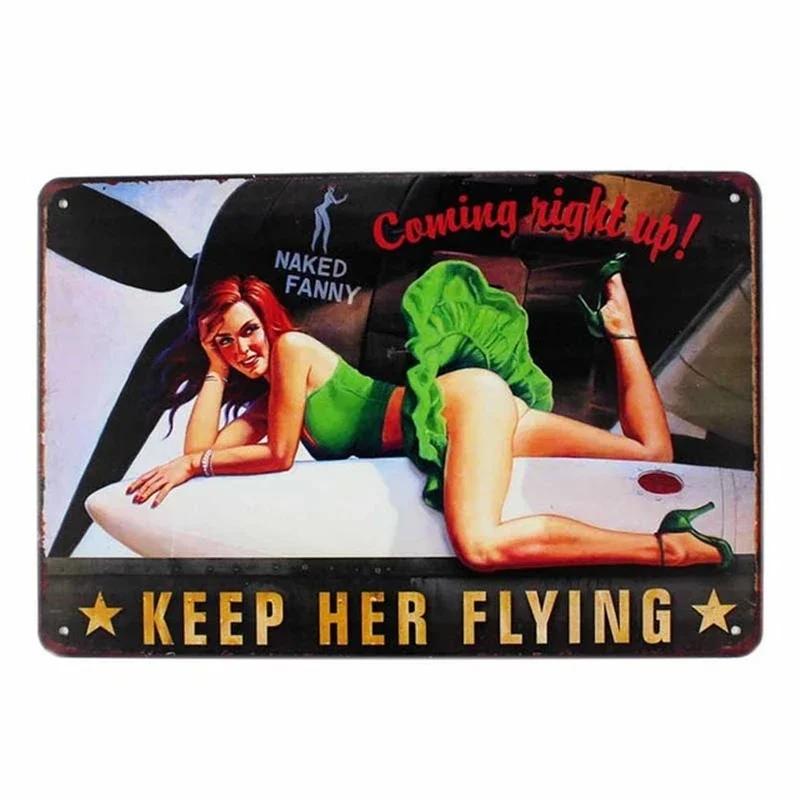 Sexy Girls Europe Beauties Poster Metal Iron Sign Art Paintings Bar Pub Garage Home Decoration Retro Tin Sign Craft Plate Plaque