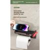 1 Wall Mounted Toilet Paper Holder, with Mobile Phone and Perfume Holder - No Need To Drill, Durable Plastic Bathroom Storage Box