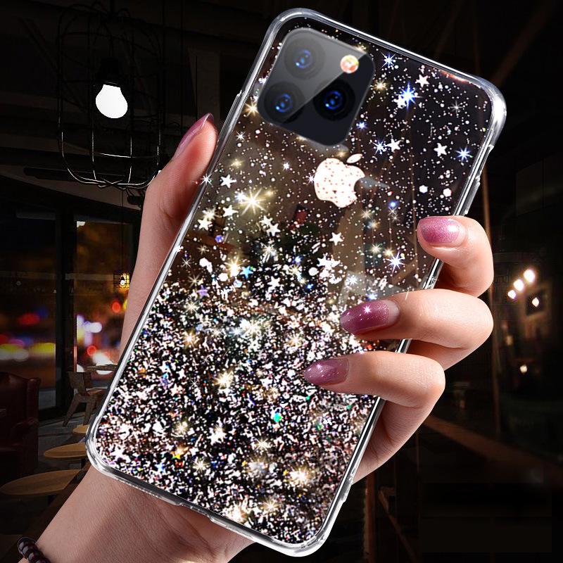 Bling Glitter Phone Case For Iphone 11 12 Pro Max Xr Xs Max X 7 8 6s Plus Soft Silicone Transparent Back Cover For Iphone 13pro