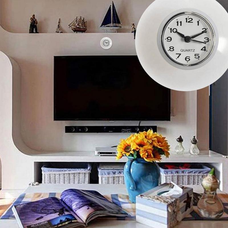 Relógio de Banheiro Impermeável Silencioso Sem Tique-taque Relógios de Parede da Moda Relógio com Ventosa Para Pátio Cozinha Decoração de Casa