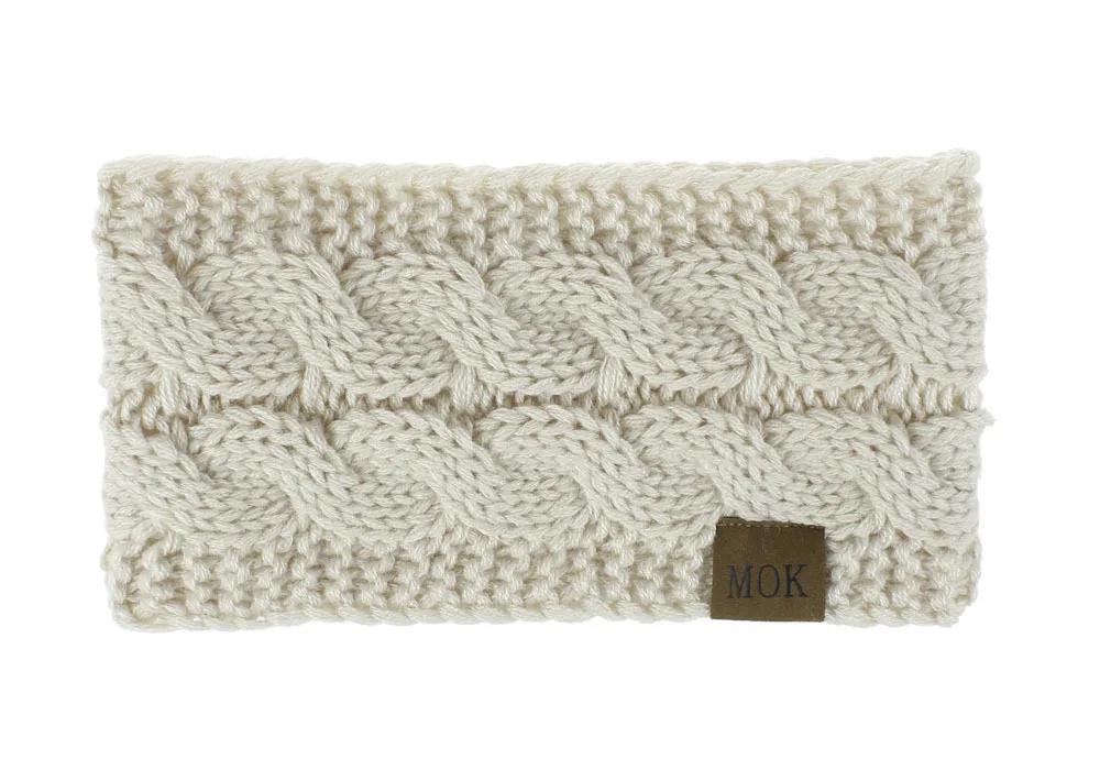 Neuestes Breites Gestricktes Wolliges Stirnband Winter Warm Ohr Damen Verdicken Turban Haarschmuck Mädchen Haarband Kopfbedeckungen Ohrwärmer