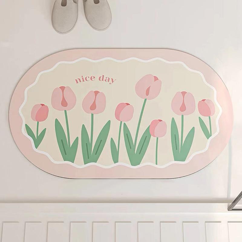 Super Absorbent Bath Mat Rubber Bathroom Rug Non-slip Entrance Doormat Nappa Skin Floor Mats Toilet Carpet Kitchen Area Rugs