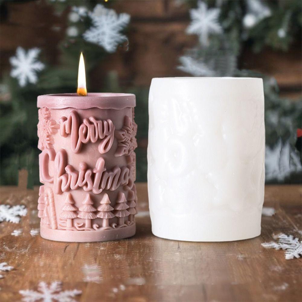 Christmas Tree Christmas Candle Mold Silicone Candle Making Tools Soap Making Mold Handmade