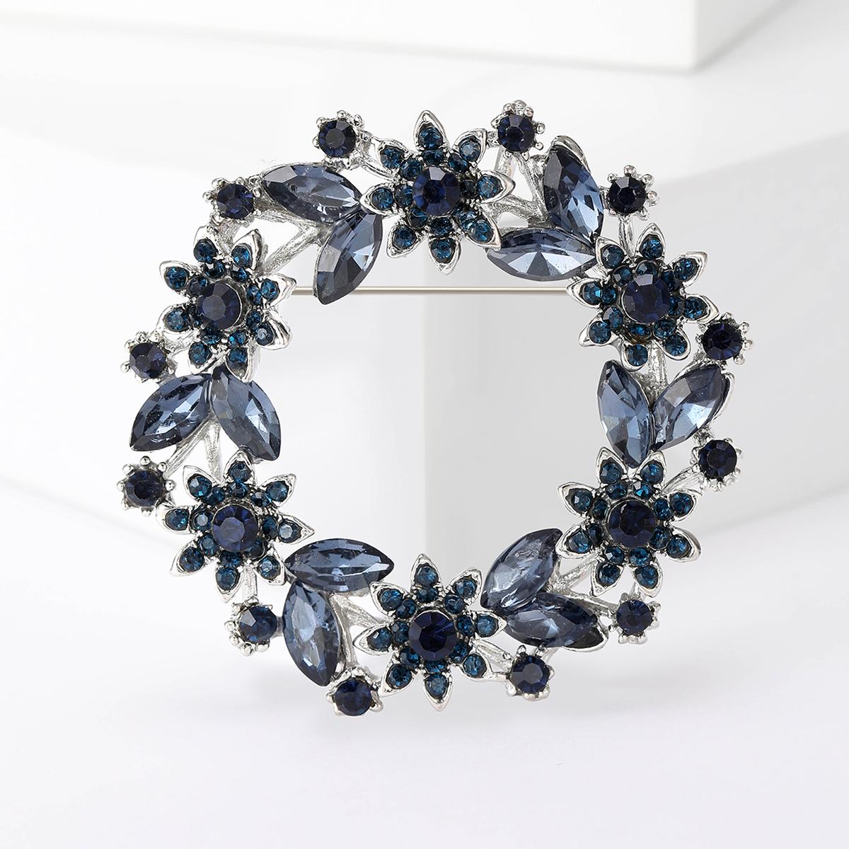 

Beaut&Berry Броши-венки со стразами для женщин, унисекс, в виде цветов, броши в виде оливковой ветви, офисные, для вечеринок, повседневные аксессуары, подарки