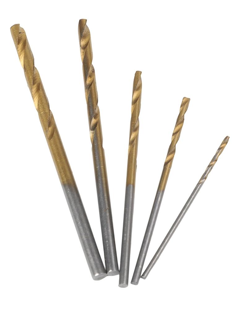 Coated High Speed Set # Drill Hss Steel Bit 1/1.5/2/2.5/3.0mm Titanium 50PC Kits
