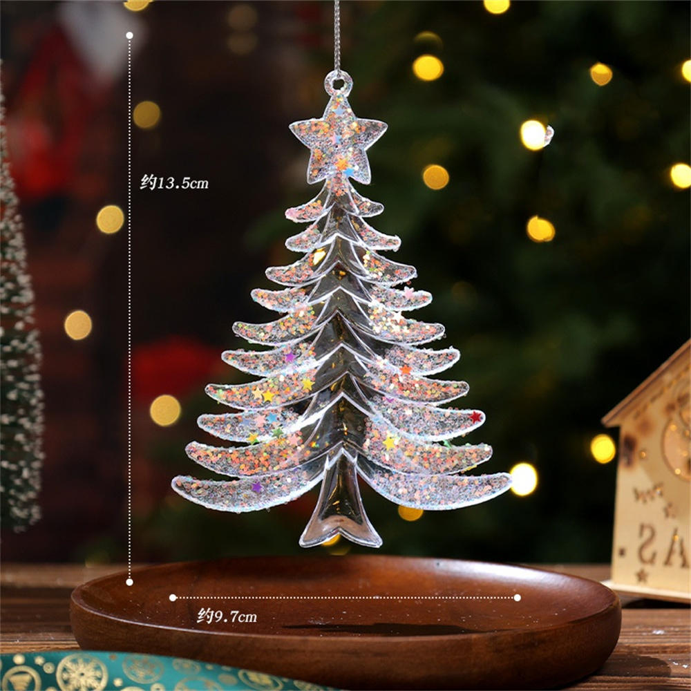 Acrylic Acrylic Snowflake Icicle Ornaments White Lifelike Drop Pendants Crystal Christmas Deer Pendant Xmas Tree New Year 2025