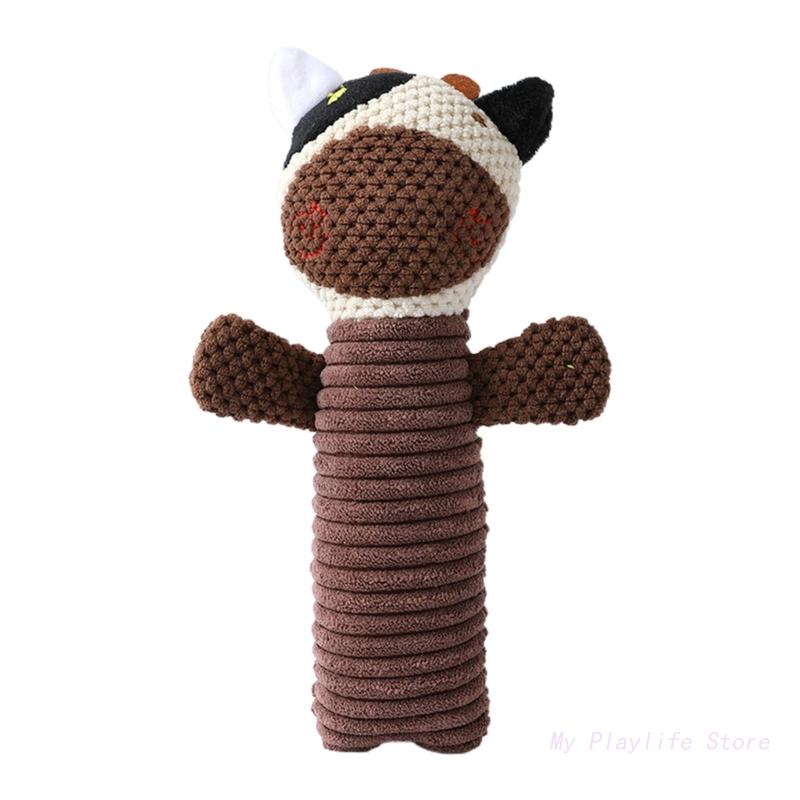 Hund Quietschspielzeug Stofftiere Form Hund Kauspielzeug Weich Reinigend Massagezubehör Haustier Plüschtiere Molar Haustierbedarf