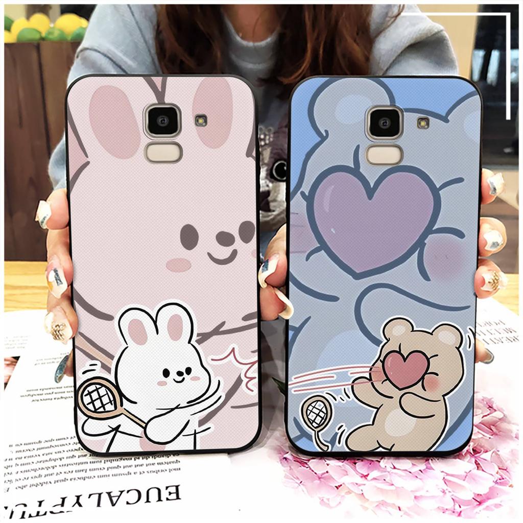Shockproof Dirt-resistant Phone Case For Samsung Galaxy J6 2018/SM-J600F Durable Silicone Cartoon Anti-dust Soft Case