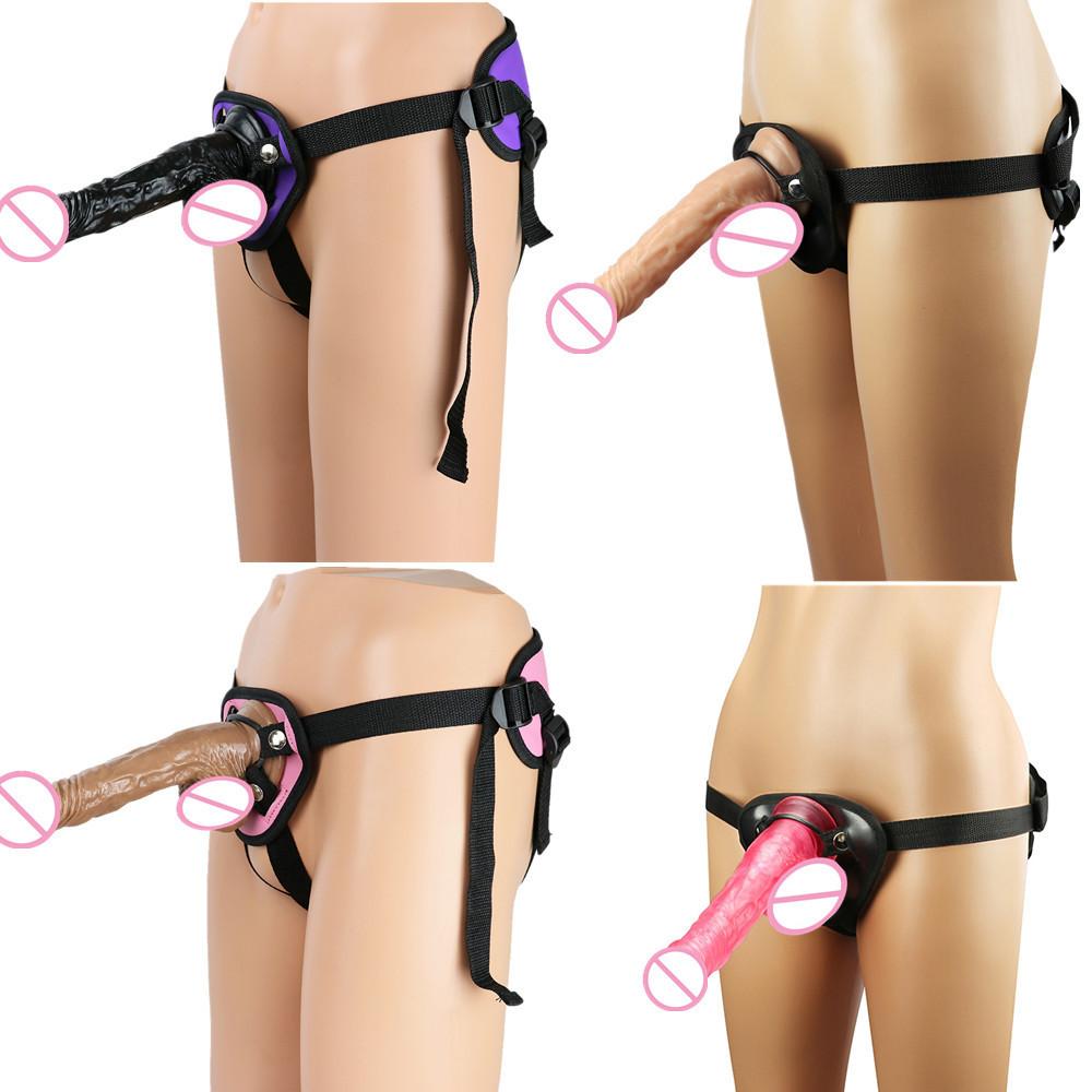 Female Pull-up Pants Fake Penis Sexual Products Female Manual Dildo Masturbator