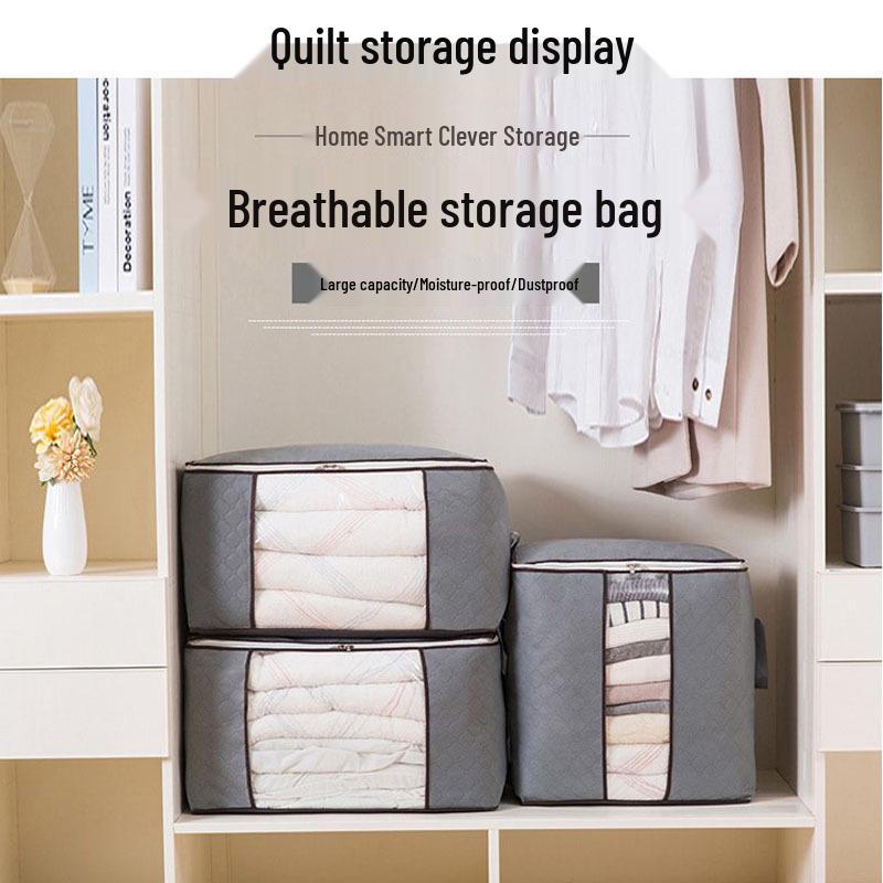 Upgraded Non-woven Quilt Storage Bag – Large Capacity, Horizontal & Vertical Styles for Clothes Organization