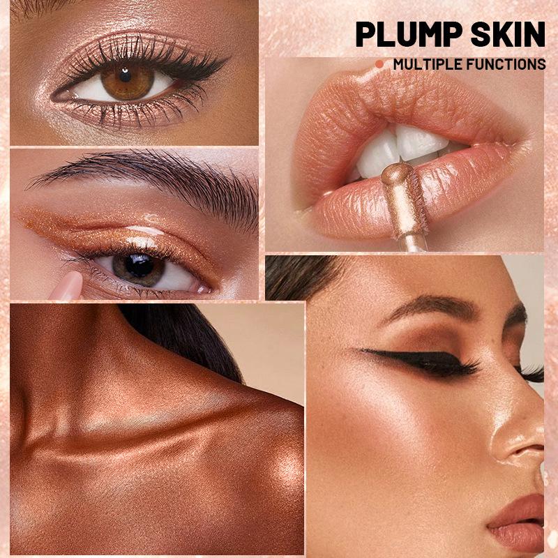 Multi-functional Moisturizing Liquid Highlighter Liquid Blush Eyeshadow Lip Gloss Brightens Lips and Cheeks Multi-functional Liquid Contouring