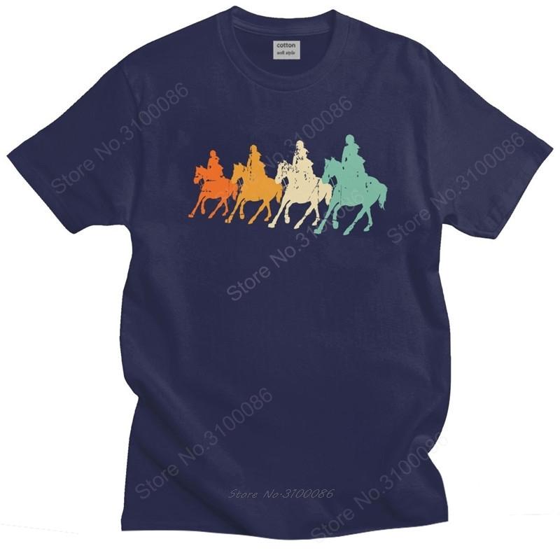 Cool Retro Horse Riding Tshirt for Unisex Short Sleeve Print Vintage Racing Rider T Shirt Loose Fit Soft Cotton Tshirts Gift Idea