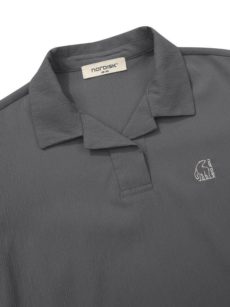 NORDISK Crinkle Short Sleeve T-Shirt - W_Cool Grey