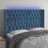 VidaXL LED Headboard Bedroom Furniture Double Bed Accessory Head of Bed Frame Interior Dark Blue 3124442