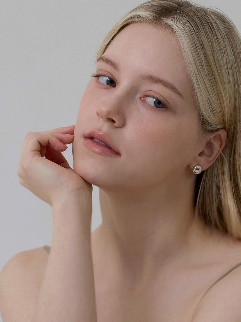 Lucore Silver 925 Modern Basic Ball Earrings