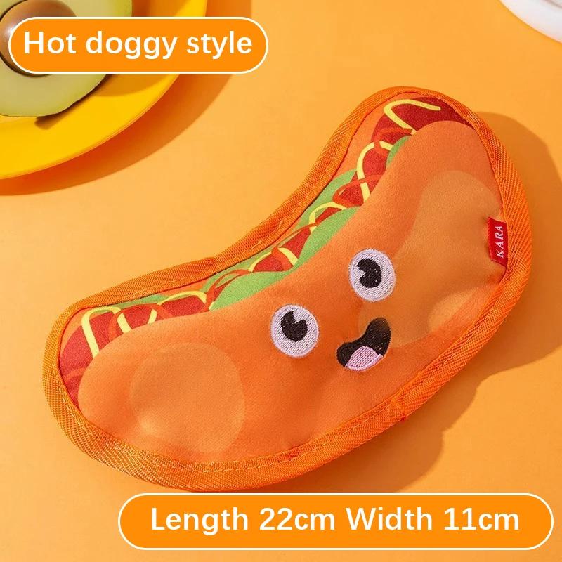 New Dog Toys Burger Fries Simulated Food Cats Dogs Gnaw Soothing Relieve Boredom Toy Teeth Grinding Bite Resistant Pet Products
