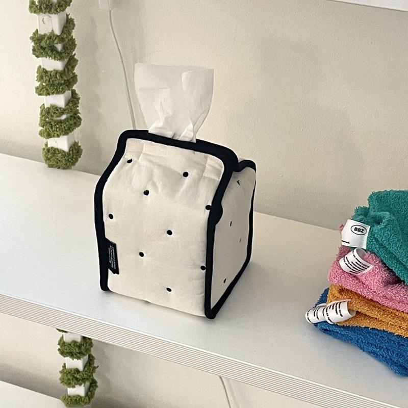 Simple Toast Shape Tissue Box Minimalist Napkin Paper Holder Organizer for Home Office Car Desktop Decoration