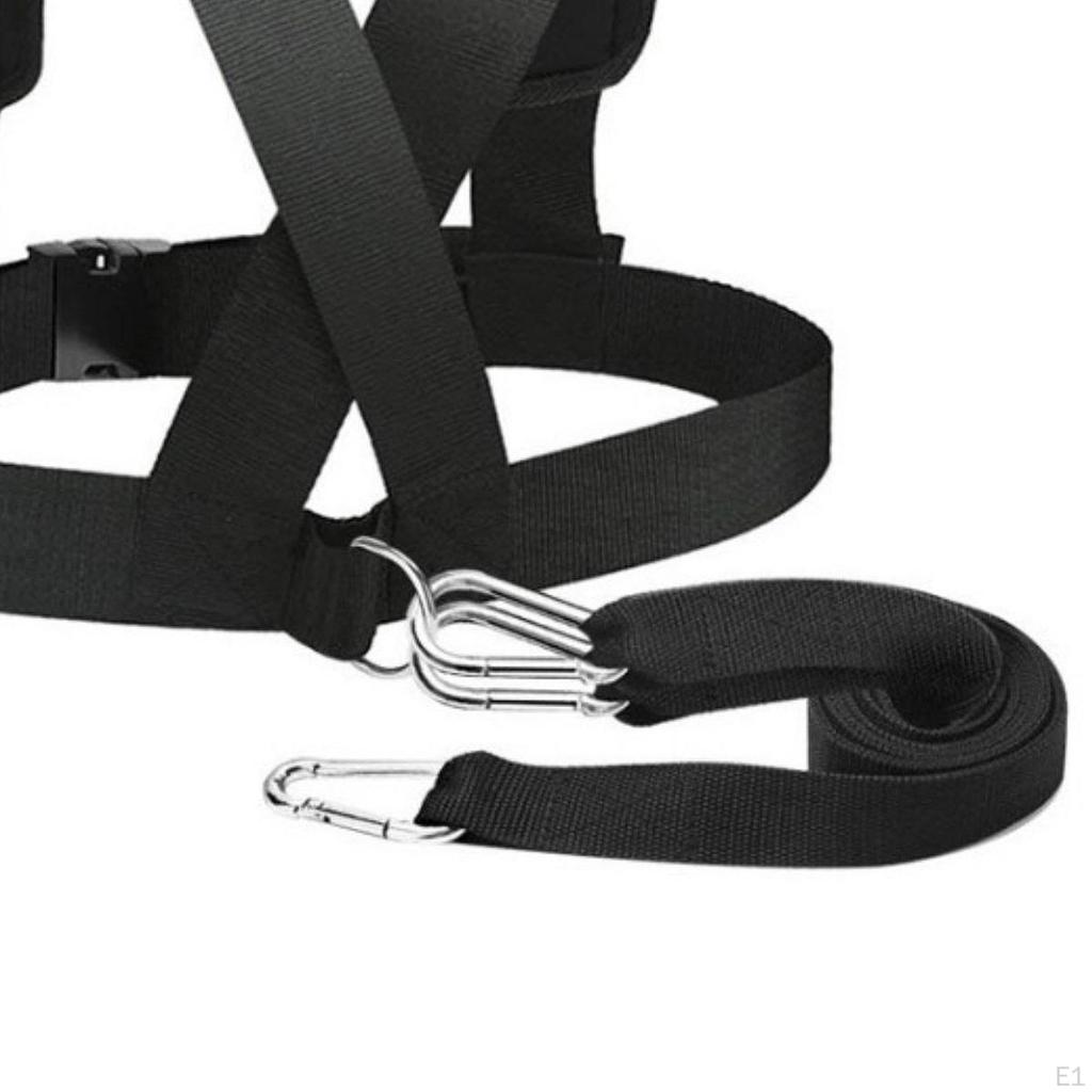 Sled Harness Tire Pulling Adjustable with Reinforced Lock Resistance Training Strap