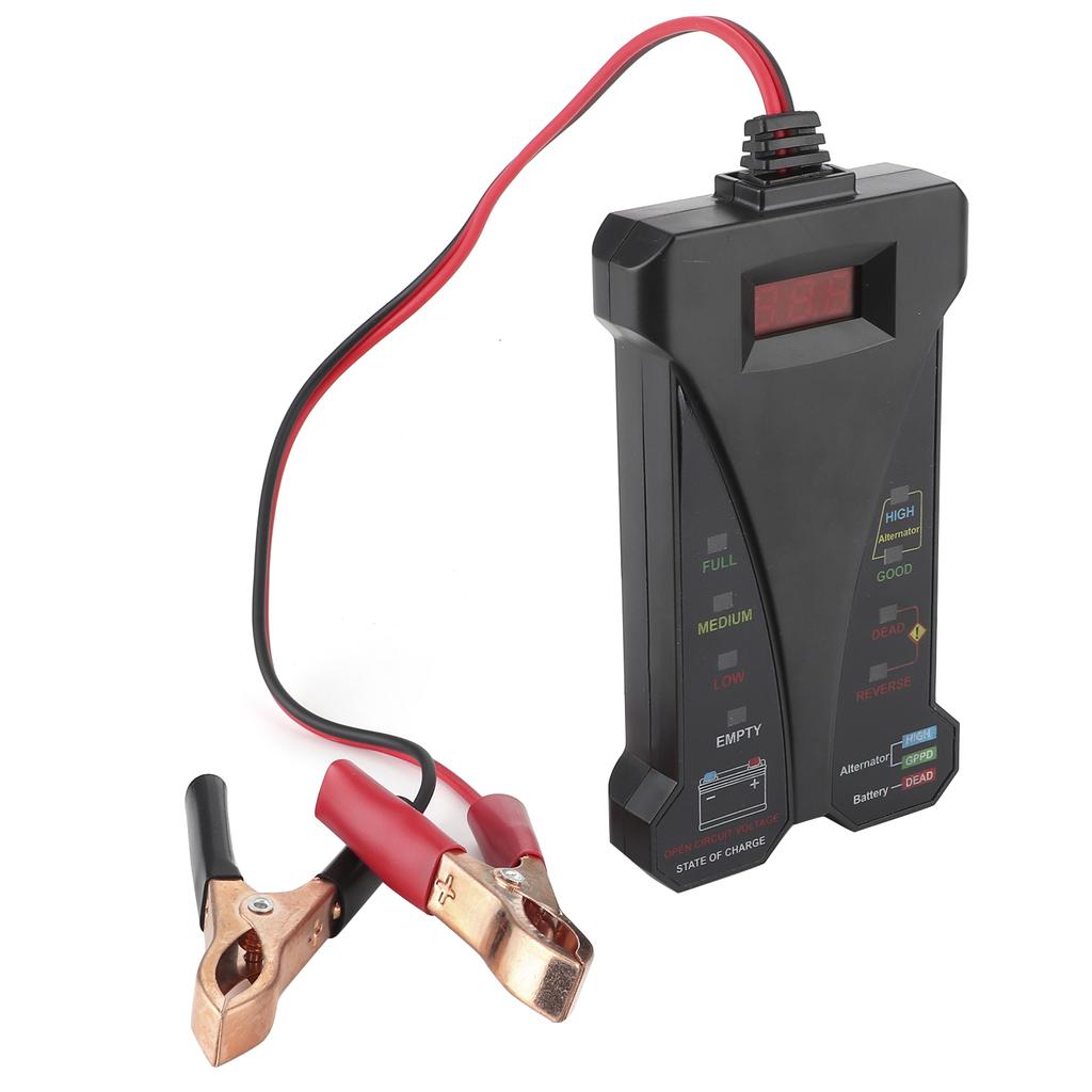 12V Digital Battery Tester Charging Stytem Analyzer Voltage Alternator Output Test WLCD Display