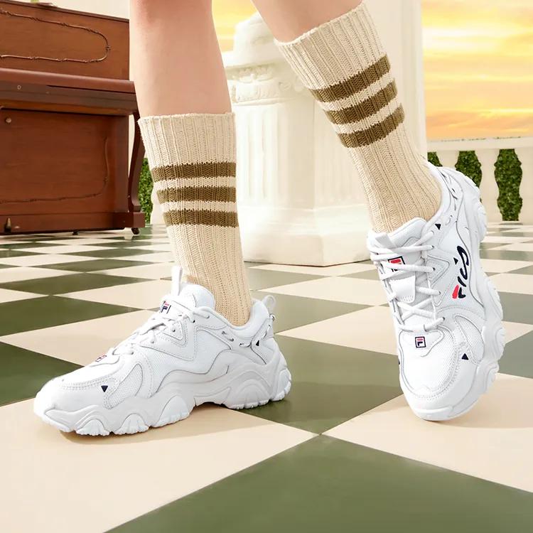 FILA Fluid 4 Lightweight Height Increasing Low top Casual Shoes Women's Antique White (Unisex) Casual Shoes F12W232127FAW