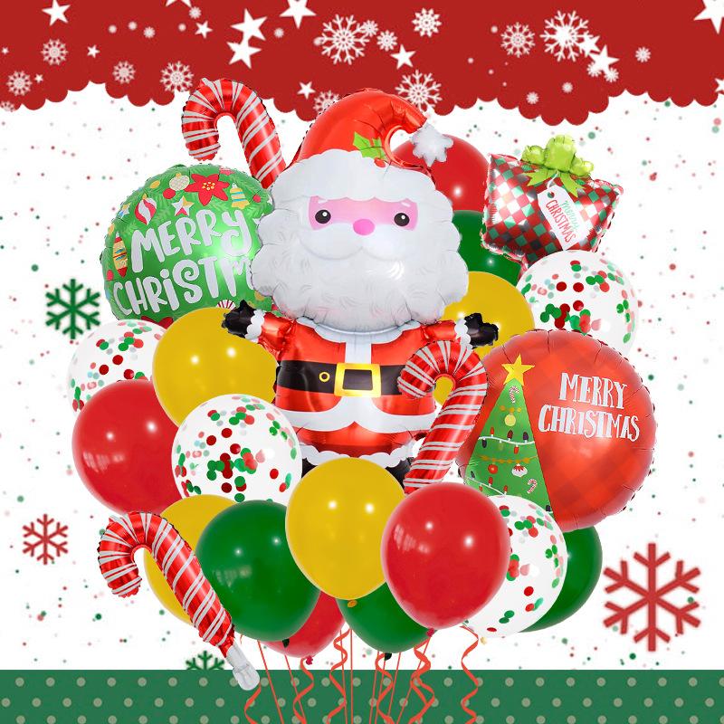 

Christmas Balloon Set Snowman Gingerbread Man Santa Aluminum Balloon Party Scene Arrangement Supplies Cute Santa Claus A