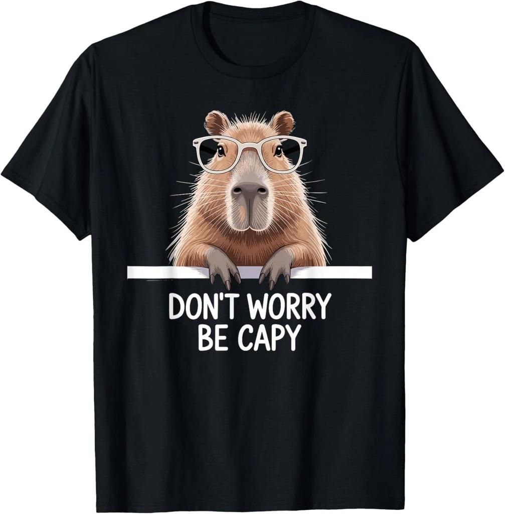 Funny Capybara Lover Art Dont Worry Be Capy Unisex T Shirt